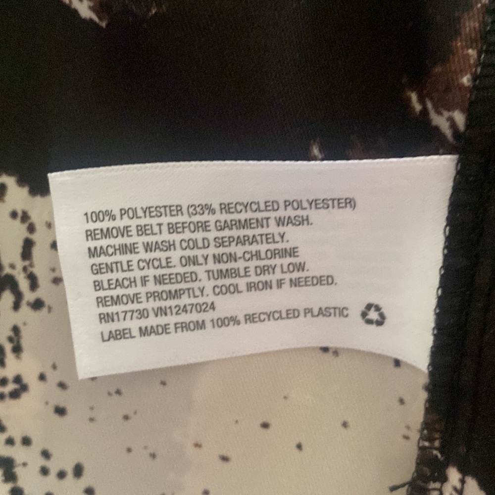 Alexis x Target Ruffle Mini Dress Size S Abstract Print Black & Tan Rope Belt - Picture 12 of 12